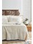 Bedding Belinda Çift Kişilik Müslin Pike Yatak Örtüsü Takımı - Vizon 1