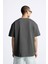 Bisiklet Yaka This Is Based On Real Life Story Baskılı Oversize Füme Erkek T-Shirt 2