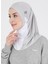 Renkli Spor Hijab - St 391 Açık Gri-Beyaz-Antrasit 1