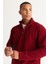 Erkek Bordo Anti-pilling Tüylenme Yapmayan Isı Koruyan Standart Fit Dik Yaka Polar Sweatshirt 3