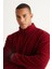 Erkek Bordo Anti-pilling Tüylenme Yapmayan Isı Koruyan Standart Fit Dik Yaka Polar Sweatshirt 4