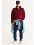 Erkek Bordo Anti-pilling Tüylenme Yapmayan Isı Koruyan Standart Fit Dik Yaka Polar Sweatshirt 5