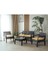 Lüx Latte 4 Kişilik Sehpalı Gri Minderli Raddan Oturma Grubu Ergonomik 2+1+1 Bahçe Balkon Teras Çay Seti 1