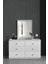 Focus Modern Aynalı Şifonyer MDF Malzeme ile 135 cm Genişlikte 6 Çekmeceli Beyaz 1