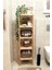 Banyo Dolabı 5 Raflı Doğal Ahşap Tasarım Suya Dayanıklı Kullanım Kolaylığı 1