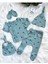 Dinosaur Pattern Mint 5'li Yenidoğan Bebek Hastane Çıkışı Seti 1