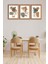 No 77 Decor 3 Parça Bohem Tarzı Sanatsal Ahşap Çerçeve Görünümlü Tablo Seti 1