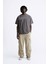 Bisiklet Yaka Unknown Desire Baskılı Oversize Füme Erkek T-Shirt 2