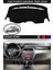 Fiat Punto Grande 2005-2018 Model Için Torpido Koruma Halısı Siyah Renk Siyah Kenar 1