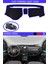 Fiat Fioriono 2007-2020 Model Için Torpido Koruma Halısı Siyah Renk Mavi Kenar 1