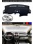 Peugeot 206 Büyük Ekranlı 2006-2011 Model Için Torpido Koruma Halısı Siyah Renk Siyah Kenar 1