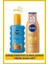 NIVEA SUN Yüksek Güneş Koruyucu Sprey SPF50 200ml, Q10 Sıkılaştırıcı Bronzlaştırıcı Vücut Losyonu 200ml 1