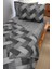 Zikzak Gri 4 Parça Lastikli Çarşaflı Tek Kişilik (100X200 Cm) Nevresim Takımı 1