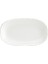 Retro Gourmet 6 Adet 19*11 cm Yeşil Kenar Çizgili Porselen Oval Kayık Tabak 1