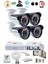 4 Kameralı Set 5mp Full Hd Güvenlik Kamerası Seti - 1080P 6 Atom LED Gece Görüşlü Su Geçirmez Plastik Kasa Full Hd Güvenlik Kamerası 1