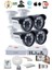 4 Kameralı Set 5mp Full Hd Güvenlik Kamerası Seti - 1080P 6 Atom LED Gece Görüşlü Su Geçirmez Plastik Kasa Full Hd Güvenlik Kamerası 2