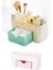 Mini Çekmeceli Kozmetik Düzenleyici Organizer Dayanıklı Plastik 11x22x10.5 cm Yeşil Krem Pembe 5