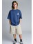 Beach Vıbes Surf Club Yazılı Ters S Tasarım Baskılı Lacivert Çocuk T-Shirt 3