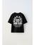 Beach Vıbes Surf Club Yazılı Ters S Tasarım Baskılı Siyah Unisex Çocuk T-Shirt 1