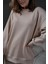 Taş Örme Modal Oversize Kadın Sweatshirt 28037 2