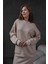 Taş Örme Modal Oversize Kadın Sweatshirt 28037 4