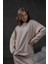 Taş Örme Modal Oversize Kadın Sweatshirt 28037 5