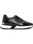Erkek Siyah Kroko Desenli Deri Sneaker 24WFD641214 1
