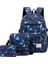 Rahat Üç Parçalı Sırt Çantası Kare Moda Baskılı Sırt Çantası Öğrenci Okul Çantası Spor Boş Zaman Çantası Seyahat Çantası (Yurt Dışından) 1