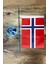 Tekli Masa Bayrağı Set - Norveç 2