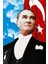 Atatürk Posteri 100X150 cm (5 Adet) 1. Kalite Raşel Kumaş 1