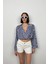 Yarasa Kol Desenli Mavi Bluz 2