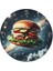 Uçan Burger Tasarım Duvar Saati 1
