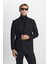 Slim Fit Dar Kesim Kırlangıç Yaka Diagonal Desenli Torba Cepli Ceket 1