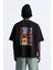 We Love Play Basket Yazılı Basket Tasarım Baskılı Oversize Siyah Erkek T-Shirt 1