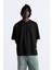 We Love Play Basket Yazılı Basket Tasarım Baskılı Oversize Siyah Erkek T-Shirt 2