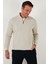 Pamuklu Regular Fit Yarım Fermuarlı Dik Yaka Sweat Erkek Sweat 5905716 4