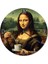 Kahve Mona Lisa Akarlı Duvar Saati 1