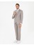 Erkek Bej Slim Fit Çizgili Yün Kaşmir Karışımlı Takım Elbise 50295308-VR011 4
