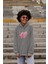 Hibiskus Tasarımı Baskılı Yüksek Kalite Kapüşonlu Kanguru Cepli Unisex Oversize Sweatshirt 2