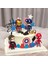 Yenilmezler 6lı Anime Figür Oyuncak Seti Spiderman Ironman Thor C. America Superman Batman Bir Arada 4