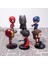 Yenilmezler 6lı Anime Figür Oyuncak Seti Spiderman Ironman Thor C. America Superman Batman Bir Arada 5