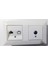 VİKO MERİDİAN BEYAZ İKİLİ SET TV (F KONNEKTÖR) UYDU PRİZİ, NUMERİS(TELEFON PRİZİ ) 1