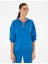 Pierre Cardin Kadın Saks Oversize Sweatshirt 50290938-Vr045 3