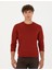 Erkek Kiremit Slim Fit Bisiklet Yaka Yün Karışımlı Basic Triko Kazak 50270054-VR031 3