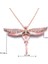 Zirkon Taşlı Yusufçuk Rose Gümüş Kolye GK-235 4