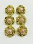 Vintage Serisi Düğme Seti / 1,7 cm 6 Lı Set (Gold - Açık Bej ) 1