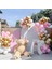 10 adet Pembe-Beyaz Krom Gold- şeffaf Konfetili Kaliteli balon seti 2