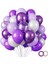 10 adet Lila - Mor - şeffaf Konfetili, balon Kaliteli Balon Seti 1