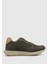 Haki Deri Erkek Sneaker 1