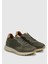Haki Deri Erkek Sneaker 2